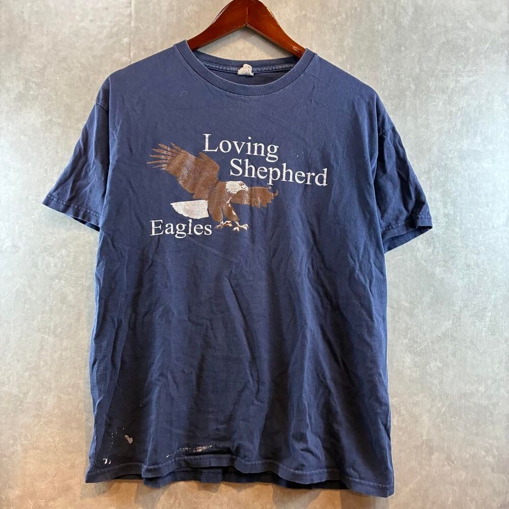 Unbranded Men's Navy and Blue T-shirt
